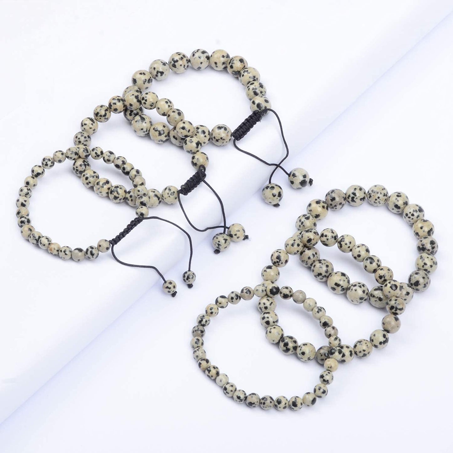 AD Beads Natural Gemstone Round Loose Beads 15" for Bracelet Necklace Earrings Jwelery Making Crafts DIY (10mm, Dalmation)
