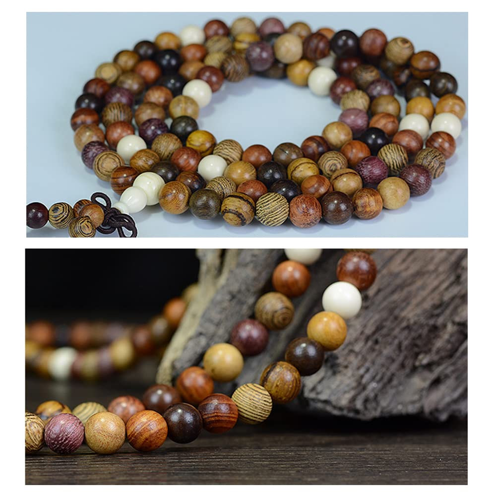 CarpenterC 200pcs 6mm Gorgeous Natural Round Polished Rosewood Loose Beads for Jewelry Making DIY Handmade Crafts