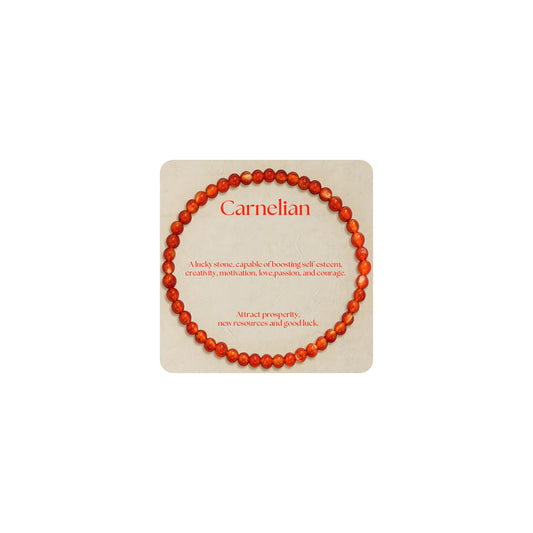Treasure Bender Red Beaded Protection Bracelet for Women Men, Attract Good Luck and Prosperity, Natural Gemstone Healing Crystals Bracelet Jewelry Gifts for Women Men (Carnelian)