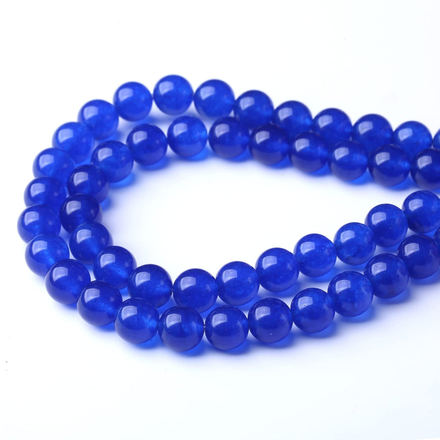 90PCS 4MM Blue Chalcedony Stone Beads Natural Gemstone Bead Crystal Healing Energy Jewelry Making DIY 17 inches