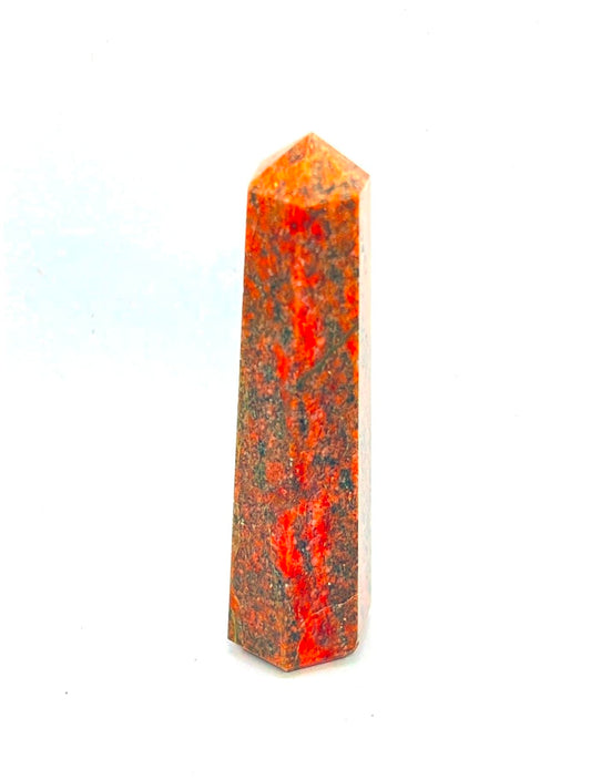 WholesaleGemShop 3 Inch (70 mm) Gemstones UNAKITE Obelisk Tower Jumbo Facet Aura Rock Crystal Natural Polished Earth Wand Spirit