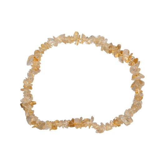 Citrine Natural Gemstone Bracelets, Chakra Crystal Healing Chip Stretch Bracelets, Gemstone Polished Irregular Crystals, Crystal Irregular Chips Beads Stretch Bracelets (Citrine)