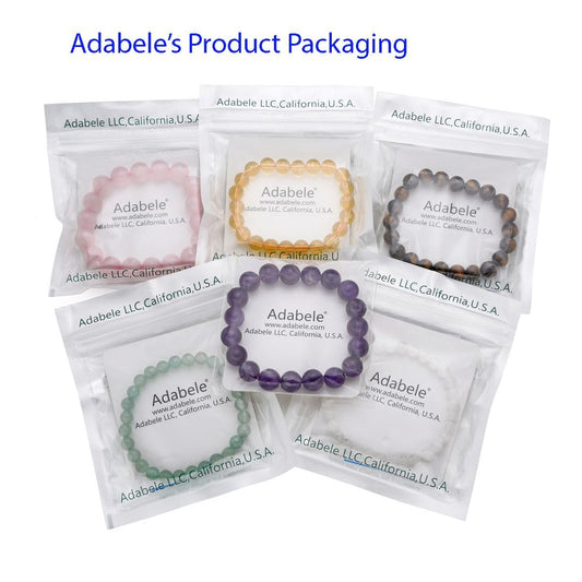 Adabele 1pc Real Natural Yellow Citrine Bracelet 7.5 inch Stretch Gemstone Beaded Bracelet Chakra Healing Crystal Stone Energy Quartz Rock GB10-B27