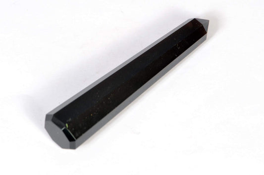 WholesaleGemShop 70 mm (3 Inch) Black Obsidian Gemstones Obelisk Tower Jumbo Facet Aura Rock Crystal Natural Polished Earth Wand Spirit
