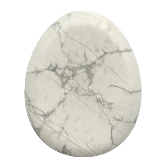 Bacatgem White Howlite Turquoise Water Drop Chakra Thumb Worry Stone,Stress Relax Healing Reiki Crystal Pocket Palm Stones