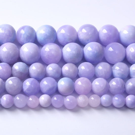 8MM 46PCS Galaxy Purple Jade Stone Loose Beads for Jewelry Making DIY Bracelet