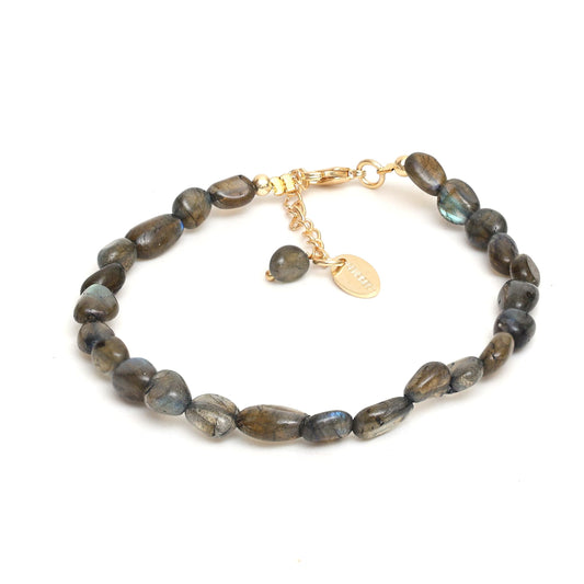 Gempires Labradorite Crystals Beaded Bracelets Multi Gemstone Handmade Jewelry Hypoallergenic 8 Inch Gold Plated Lightweight Western Jewelry