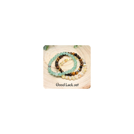 Crgwxzl 3pcs Wealth Money Bracelets,Healing Crystal Citrine Tiger Eye Bracelets for Women Men,Lucky Feng Shui Natural Stone Green Aventurine Beaded Spiritual Gemstone Jewelry Gifts