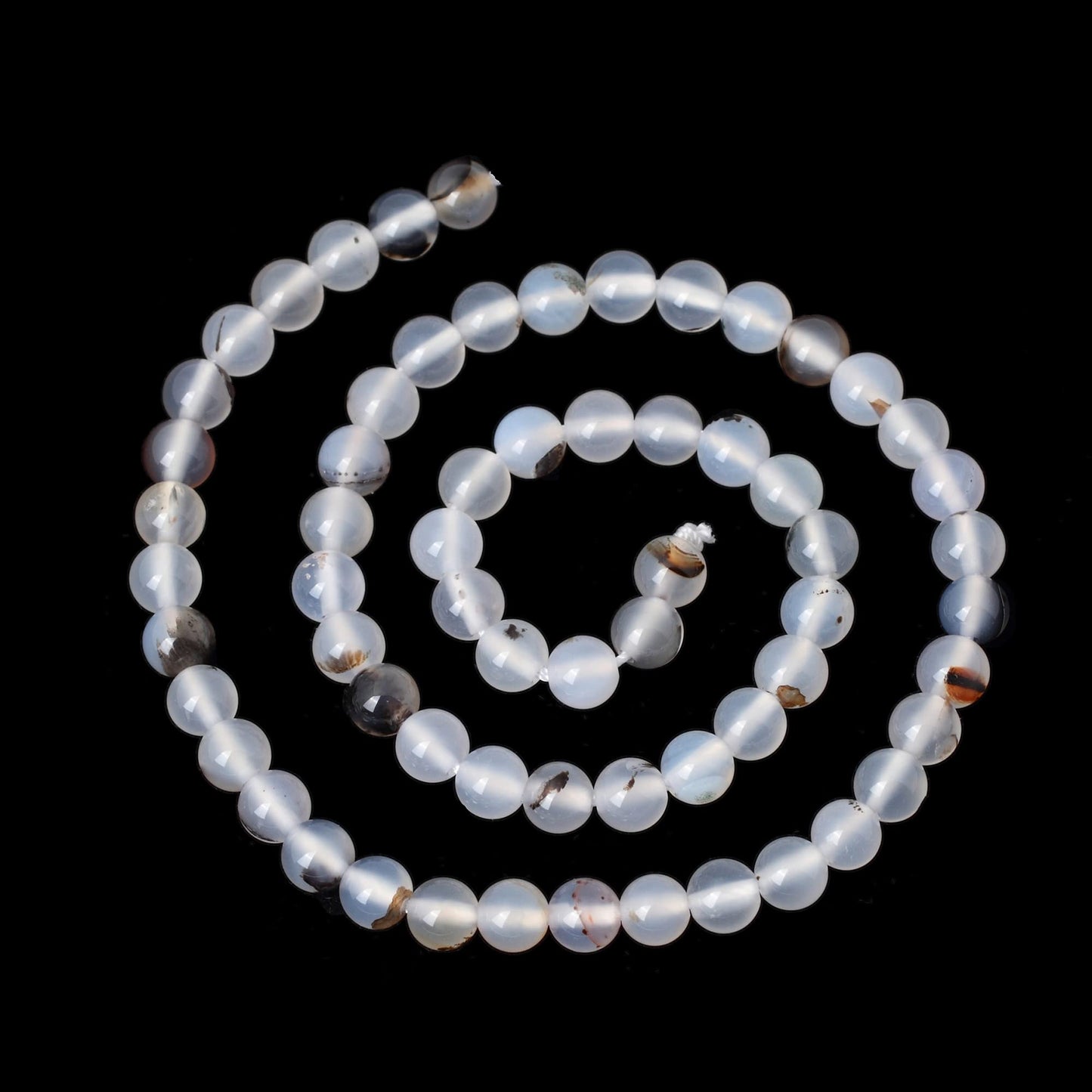 CHEAVIAN 60PCS 6mm Natural Moss Grass Agate Gemstone Round Loose Beads for Jewelry Making 1 Strand 15"