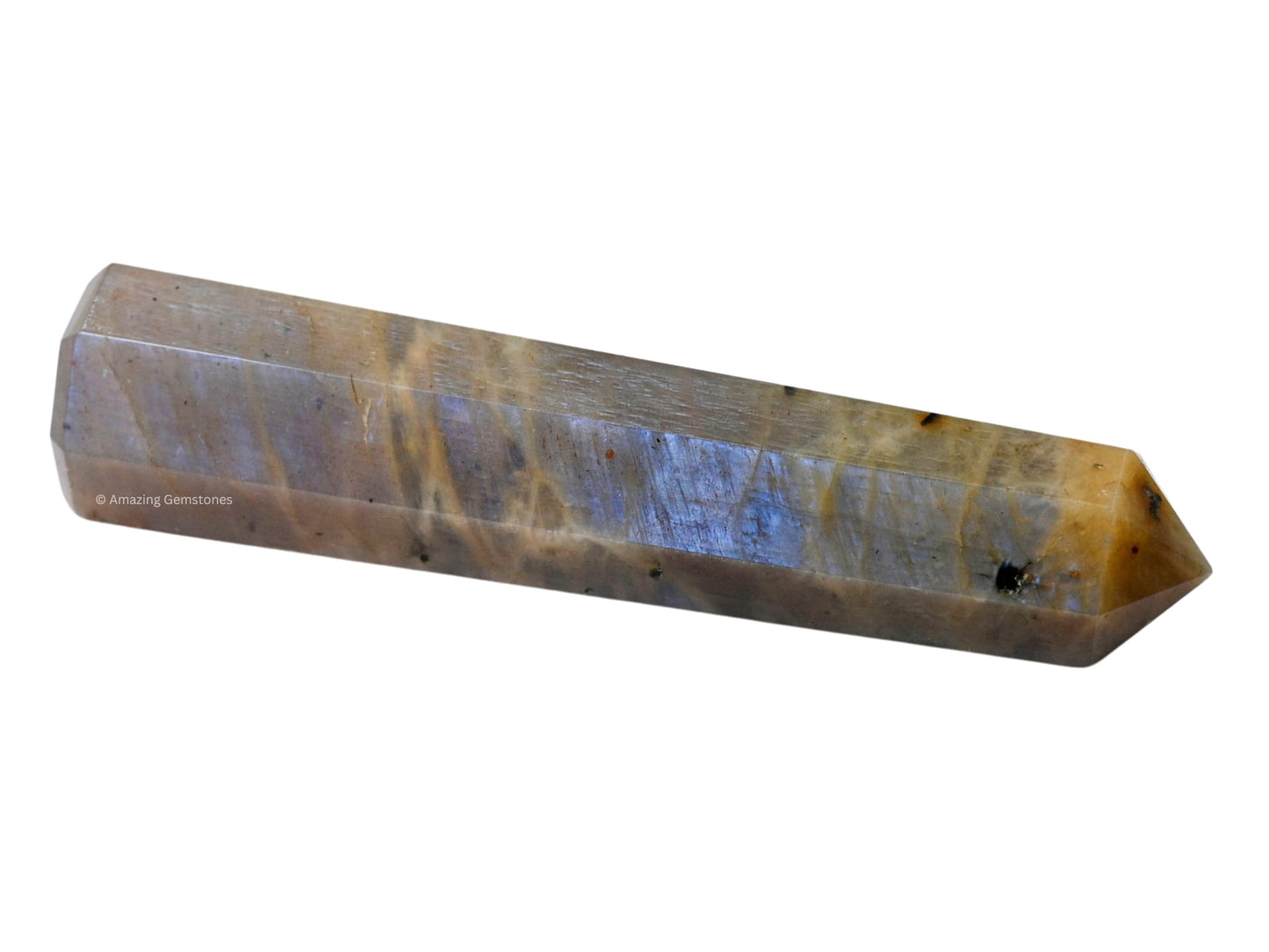 Amazing Gemstone Sun Moonstone Crystal Towers - Natural Healing Crystal Point Obelisk for Reiki Healing and Crystal Grid (3" to 4" INCH)
