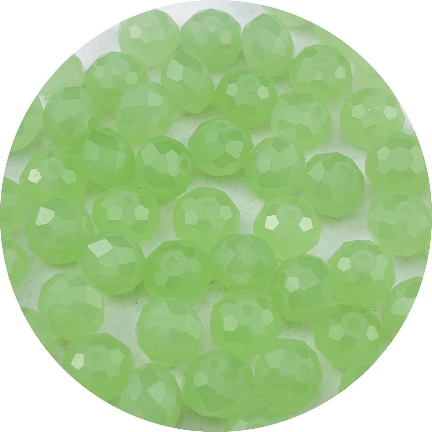 Pinhoollgo 500pcs 3mm Crystal Glass Beads Faceted Rondelle Glass Spacer Beads for Bracelets Necklace Pendants Earrings Key Chains Jewelry Making(Light Green Jade)
