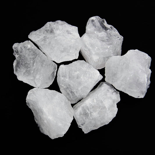 1.1lb Bulk Raw Clear Quartz Stone Rough Crystal-Natural Clear Quartz Raw Stones Crystal for Tumbling, Cabbing, Fountain Rocks, Decoration,Polishing, Wire Wrapping, Wicca & Reiki Crystal Healing