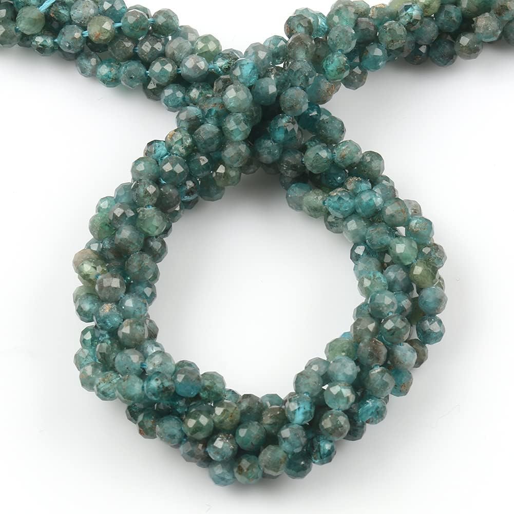 Song Xi 180pcs 2mm Natural Kyanite Gemstone Beads Faceted Round Loose Stone Beads for Jewelry Making (1 Strand)