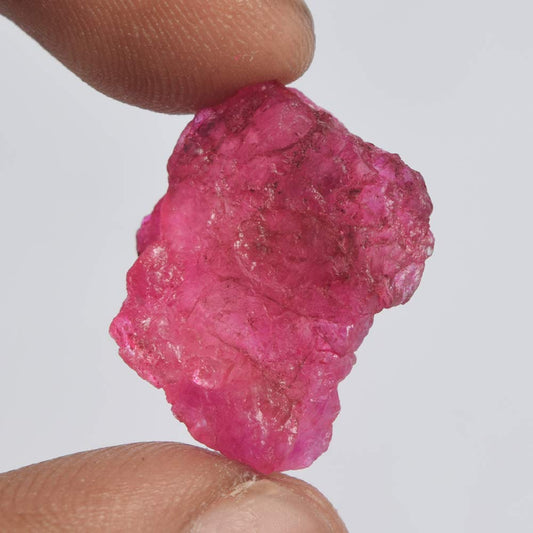 GEMHUB Natural Ruby 14.50 Ct Certified Raw Loose Stone Red Gemstone Jewelry Collector Quality