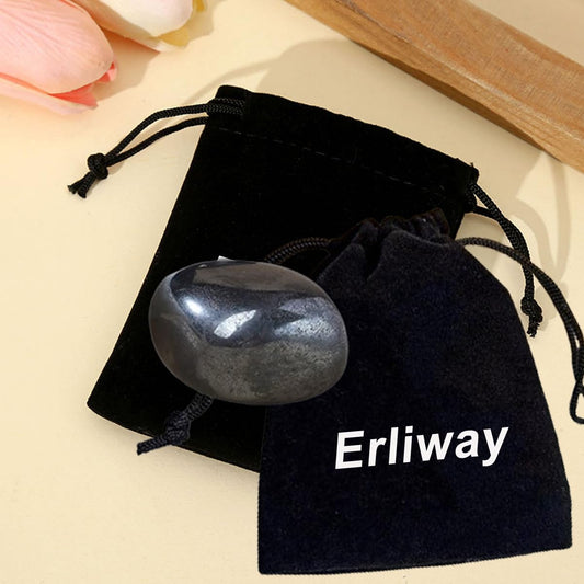 Erliway Pyrite Healing Crystal Stones, 1.25-2.0" Large Reiki Healing Gemstones Natural Tumbled Polished Stones for Energy Witchcraft Therapy Meditation