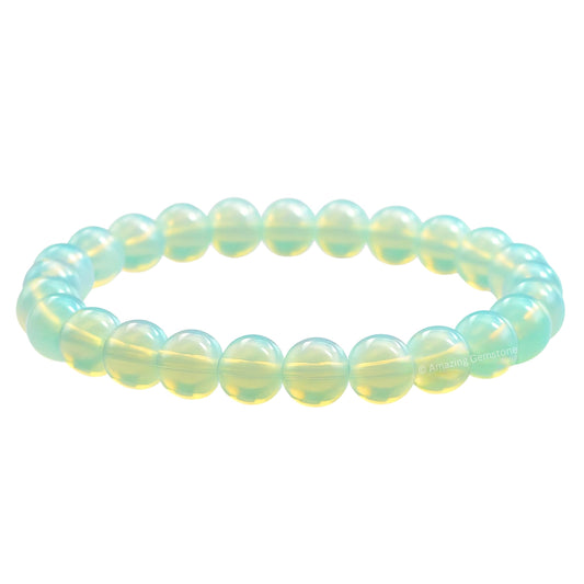 Amazing Gemstone Crystal Bracelet for Women Men's Gifts - Protection Healing Crystal Bracelet - 8mm Gemstone Beaded Stretchable Bracelet Pulseras Para Hombres Mujer Stocking Stuffers Mothers Day Gift (Opalite)