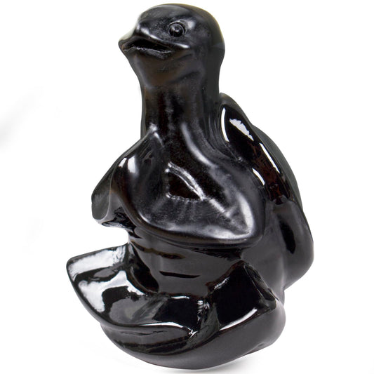 QLRSUXN Obsidian Sea Turtle Meditation Crystal Yoga Sculpture,Hand Carved Healing Figurine Spiritual Decor Chakra Balancing Gift,Zen Statue for Home Office Decorations