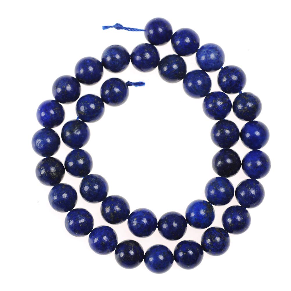 Natural Stone Beads 16mm Lapis Lazuli Gemstone Round Loose Beads Crystal Energy Stone Healing Power for Jewelry Making DIY,1 Strand 15"