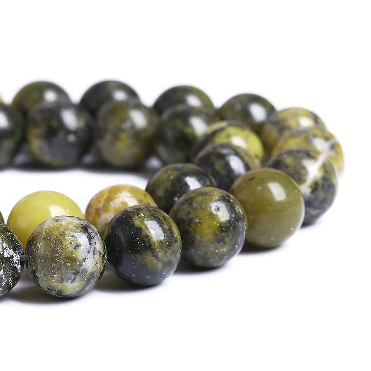 6MM 60PCS Natural Stone Yellow Turquoise Loose Beads for Jewelry Making DIY Bracelet