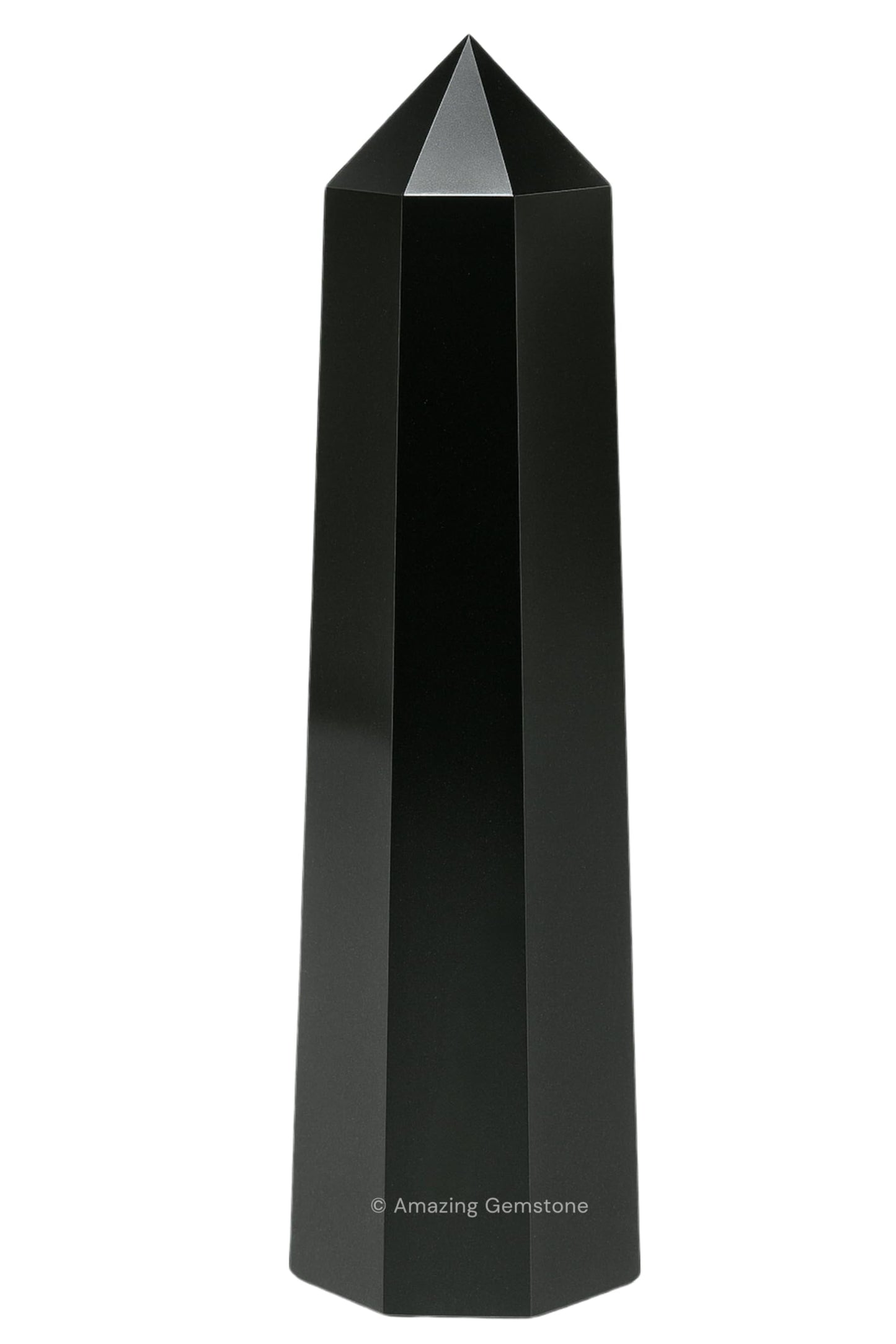 Amazing Gemstone Black Agate Crystal Towers ~ Natural Healing Crystal Point Obelisk for Reiki Healing and Crystal Grid (3" to 4" INCH)