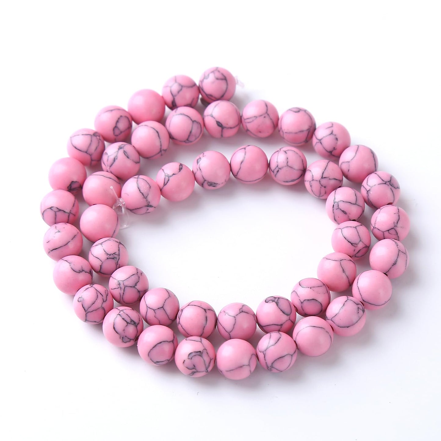 160PCS 4MM Pink Turquoise Spacer 2 Strands Loose Beads for Jewelry Making DIY Bracelet Necklace