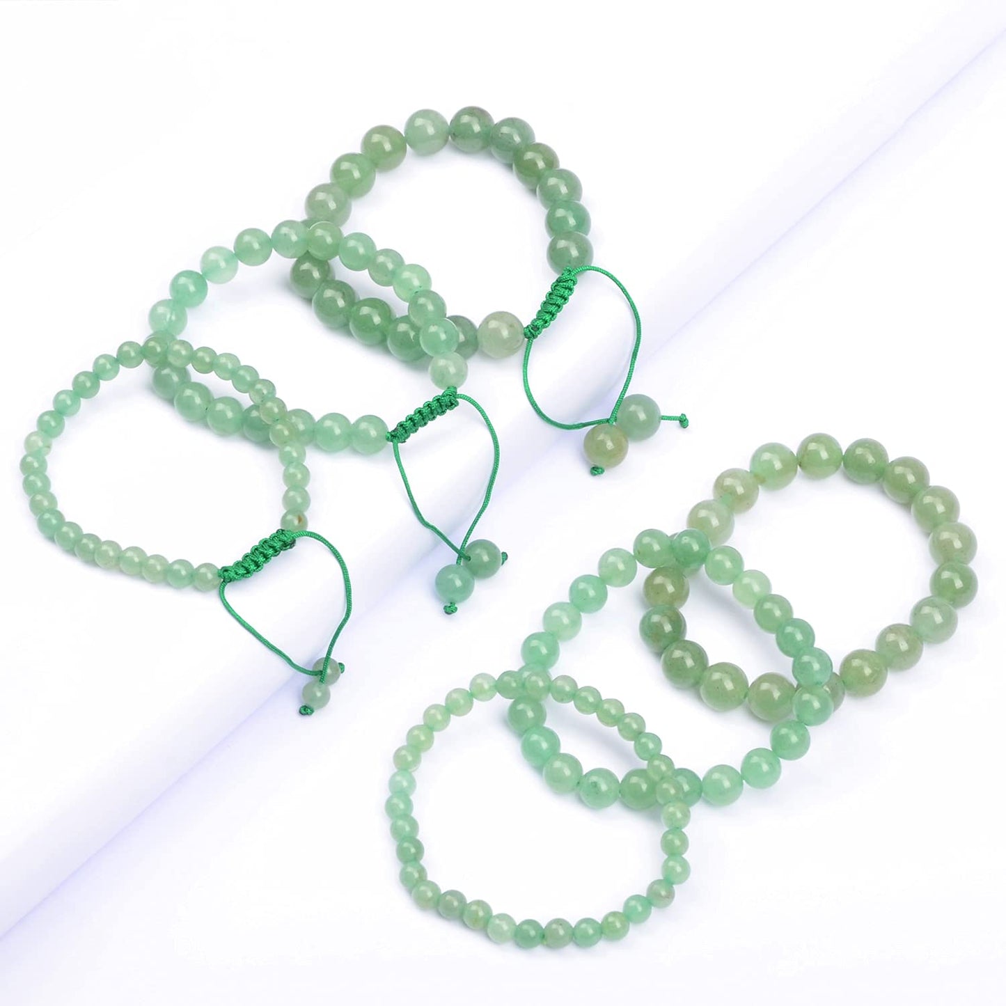 AD Beads Natural Gemstone Round Loose Beads 15" for Bracelet Necklace Earrings Jwelery Making Crafts DIY (6mm, Green Aventurine)