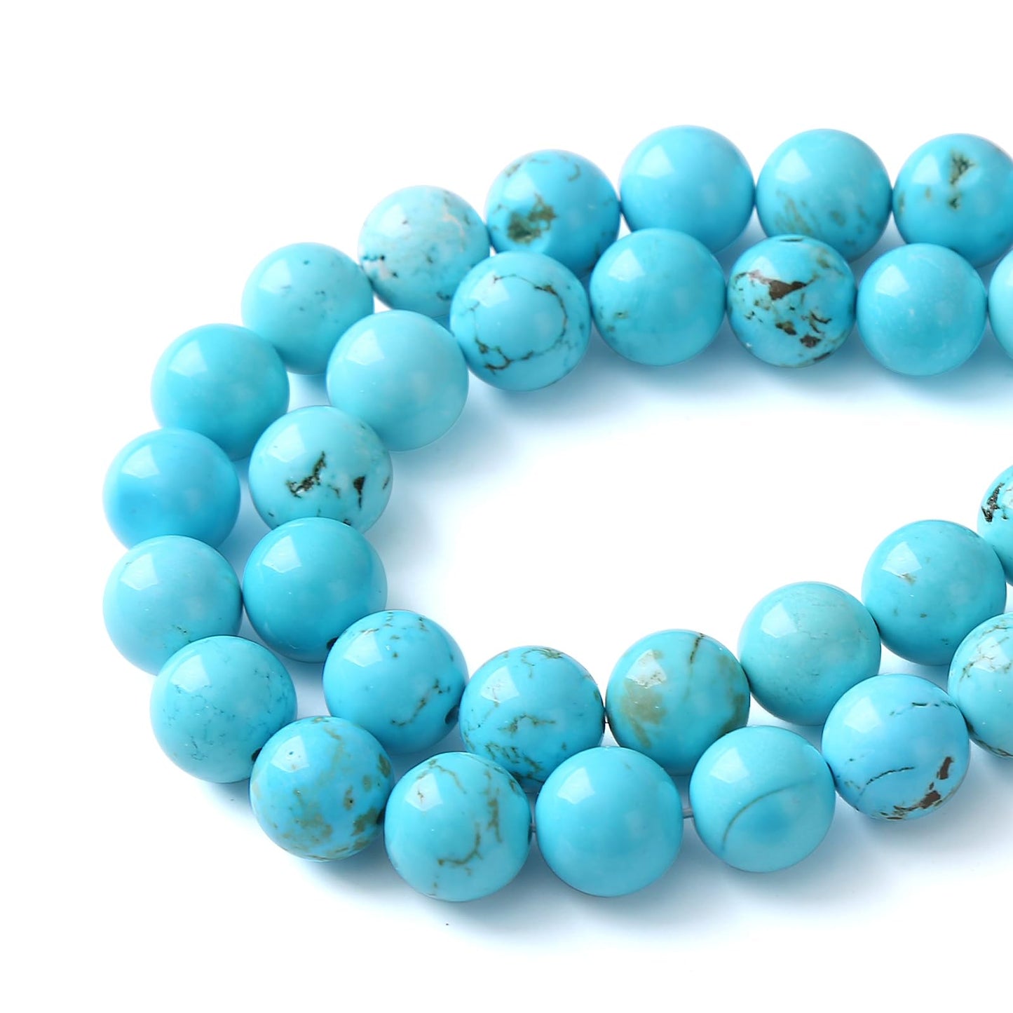 12MM 32PCS Natural Stone Turquoise Beads for Jewelry Making DIY Bracelet
