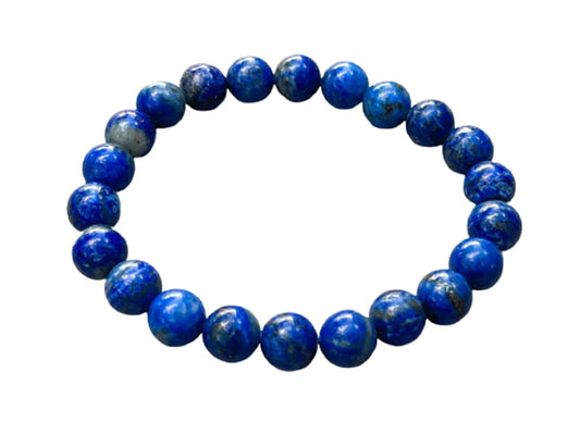 GAF TREASURES Lapis Lazuli Crystal Bead Bracelet 8mm, Genuine Lapis Lazuli Stretch Gemstone Bracelet, Healing Crystal Bracelet, Gift for Men & Women (1)