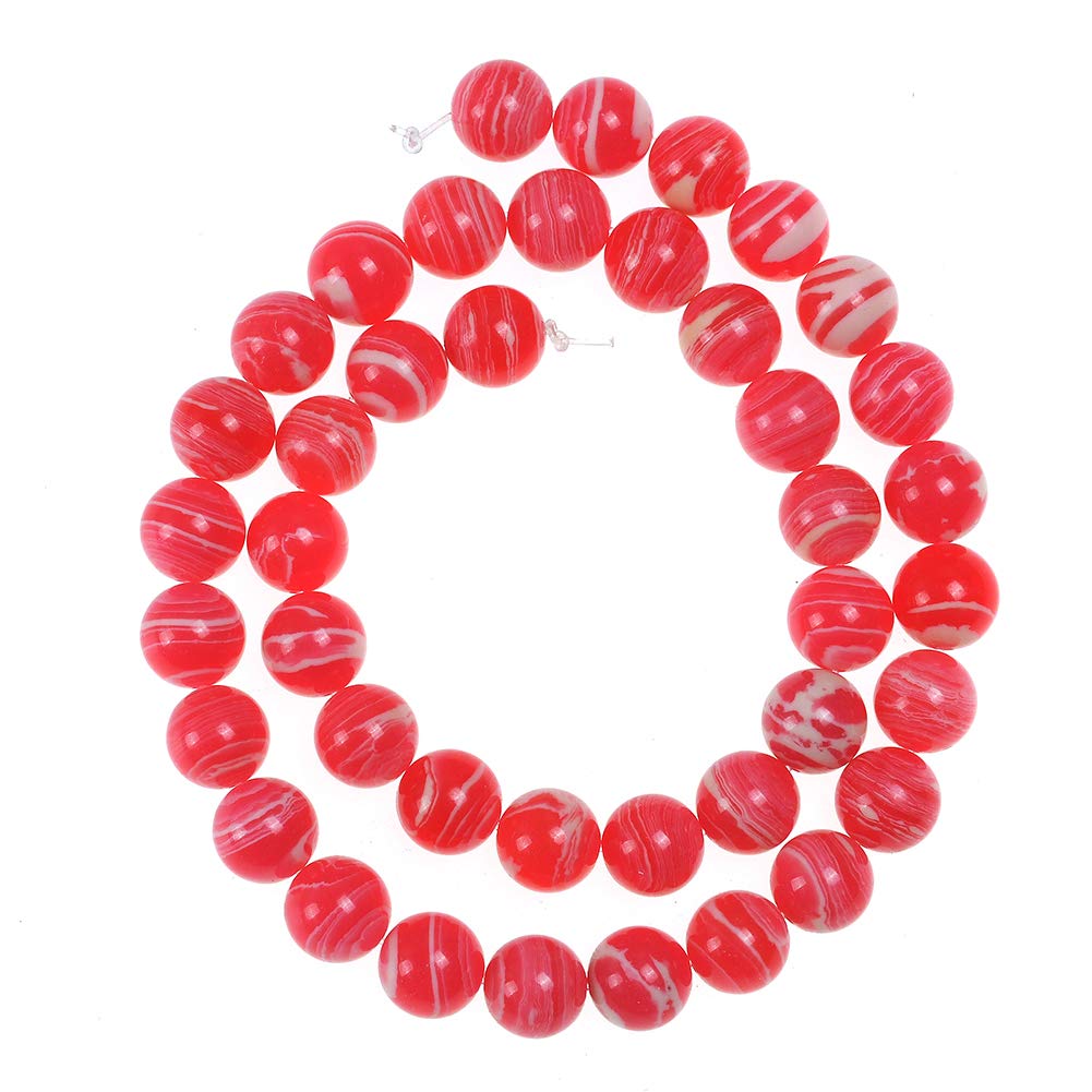 Natural Stone Beads 6mm Watermelon Gemstone Round Loose Beads Crystal Energy Stone Healing Power for Jewelry Making DIY,1 Strand 15"