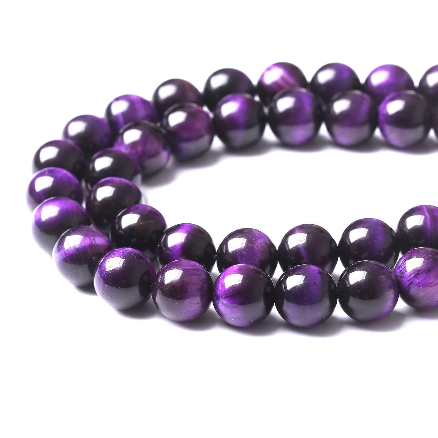 60PCS 6MM AAA Purple Tiger Eye Stone Beads Natural Gemstone Bead Crystal Healing Energy Jewelry Making DIY 15 inches