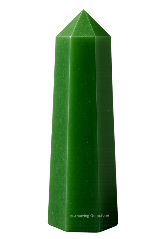 Amazing Gemstone Dark Green Aventurine Crystal Towers - Natural Healing Crystal Point Obelisk for Reiki Healing and Crystal Grid (2" to 3" INCH)