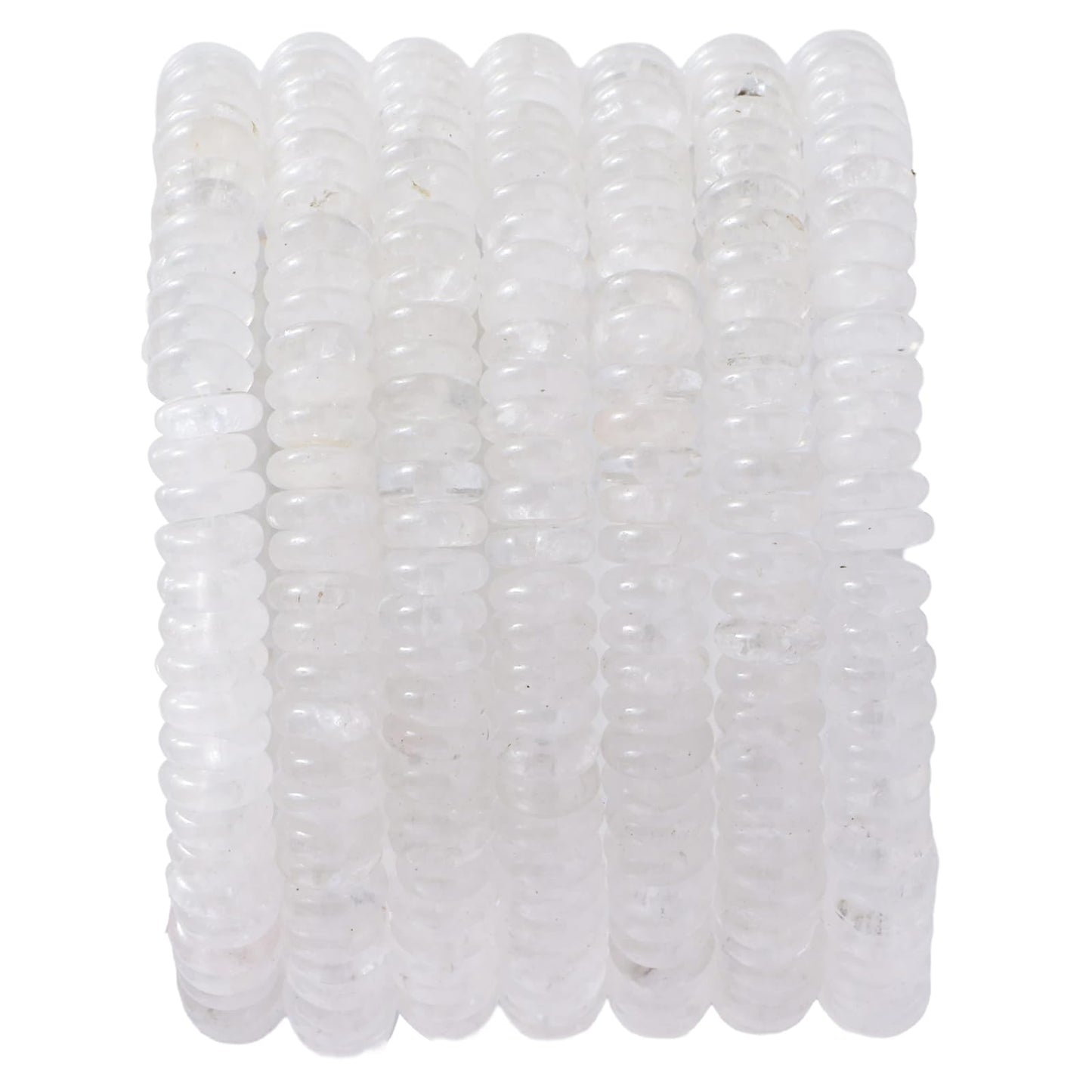 Natural White Crystal Disk Stone Spacer Beads 6x2mm 38cm/str Flat Rondelle Loose Semi Gemstone Caps for Making Bracelets Necklace