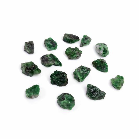 GEMKORA 30 carats Raw Tsavorite Green Garnet Rough Gemstone, Natural Crystals, Healing Stones, Wholesale Lot, Jewelry Making Supply, Raw Stone Bulk 2-3 Pcs, 16 to 20 mm