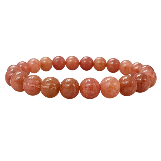 Amazing Gemstone Crystal Bracelet for Women Men's Gifts - Protection Healing Crystal Bracelet - 8mm Gemstone Beaded Stretchable Bracelet Pulseras Para Hombres Mujer Stocking Stuffers Mothers Day Gift (Strawberry Quartz)