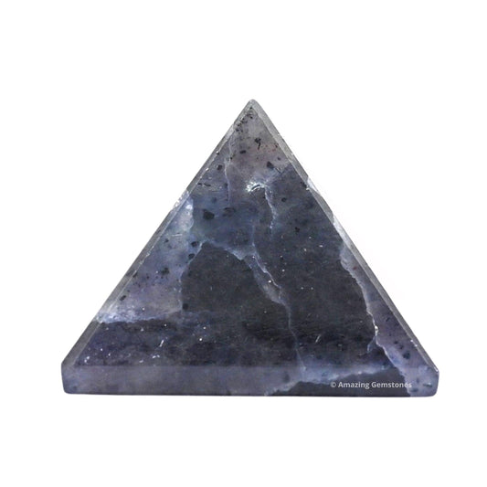 Amazing Gemstone Iolite Pyramid Crystal Healing Stones - 1" Great Pyramid Figurine of Natural Stone Pyramid for Meditation, Reiki, Chakra Balancing and Crystal Pyramids Grid