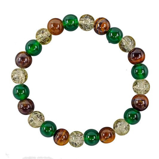WEFRIN Evil Eye with Hematite Black Obsidian Tiger Eye Stone Triple Protection Bracelets for Men Women, Crystal Healing Stone Bracelet Bring Luck Prosperity and Happiness Jewelry (J-8mm(j))