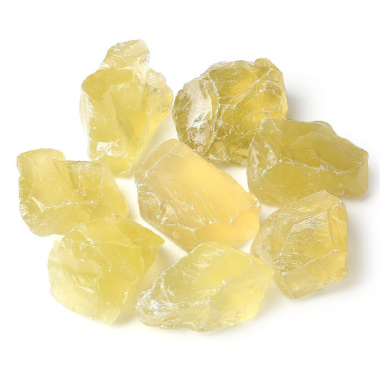 ZHIYUXI 2" Citrine Crystal Stone Rocks Crystals Bulk Natural Crystals and Stones Large Crystals Citrine Stone Rocks for Tumbling Witchcraft Wire Wrapping Fountain Raw Cabbing Room Decor 4Pcs