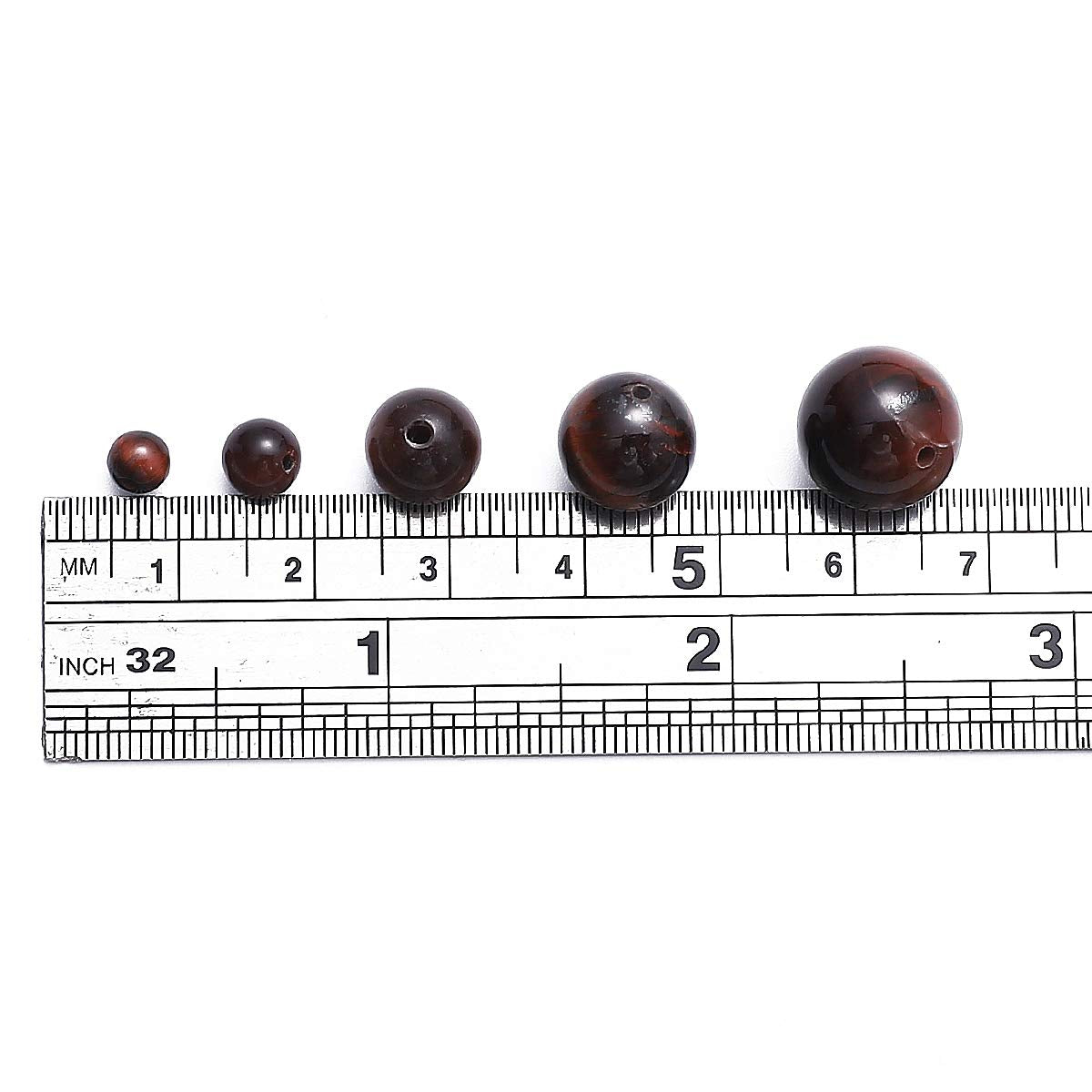 BEADIA Natural Red Tiger Eye Stone Round Loose Semi Gemstone Beads for Jewelry Making 8MM 44PCS