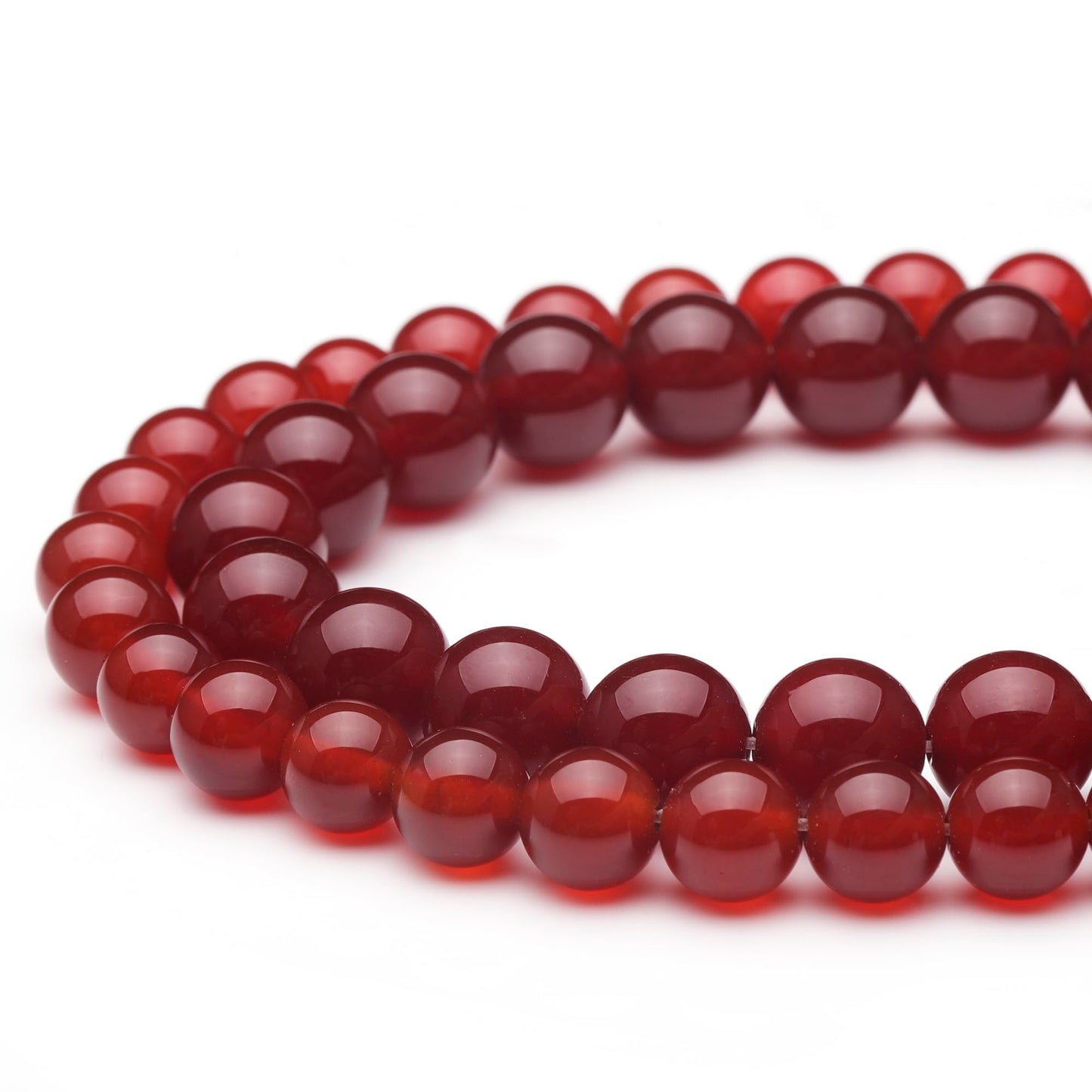 Youngbling Natural Gemstone Beads for Jewelry Making,10mm Carnelian Polished Round Smooth Stone,Genuine Real Stone Red Beads for Bracelet Necklace 15 Inch(Carnelian,10mm)