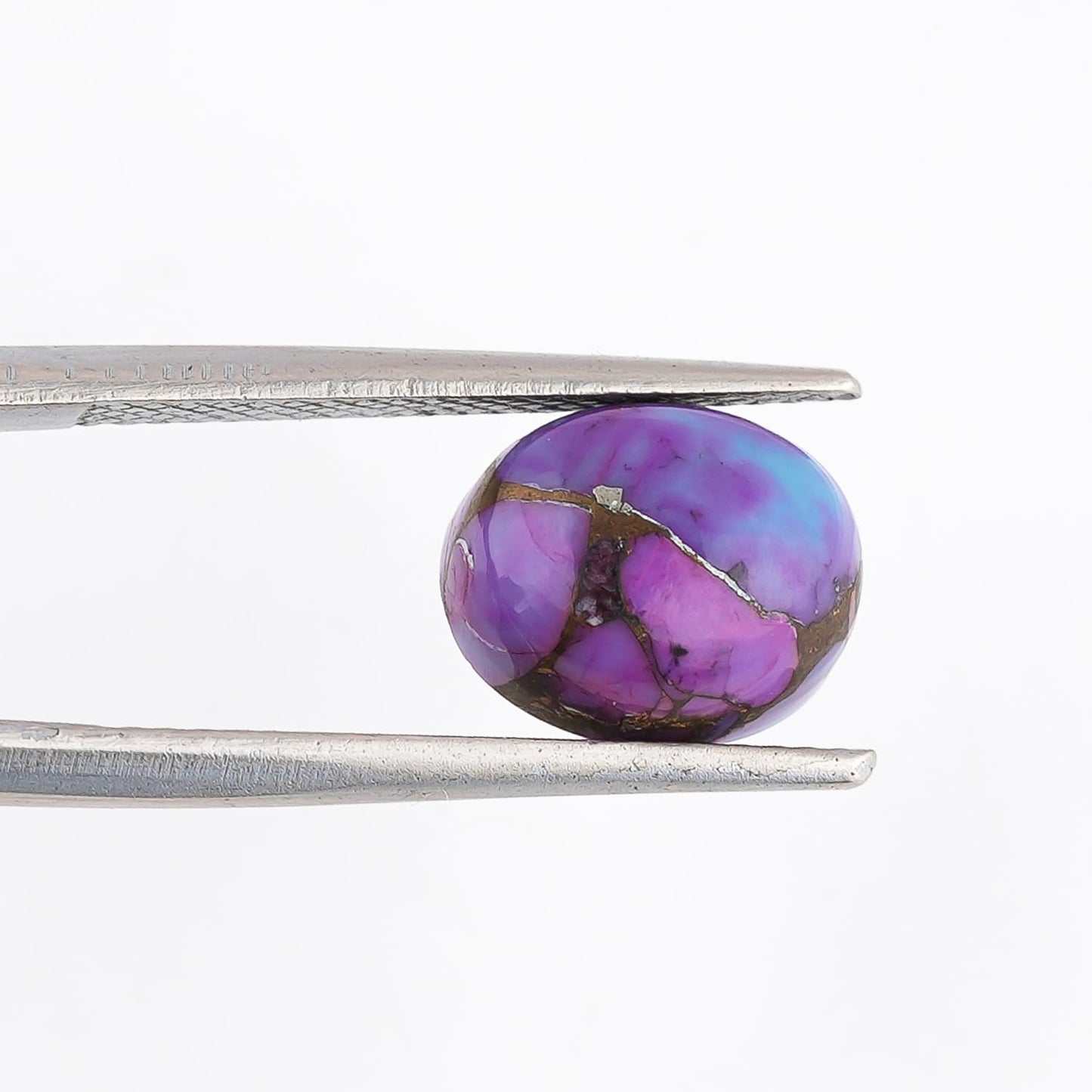 CRYSTALINES (5pcs Genuine Purple Turquoise Gemstone, Wholesale Turquoise Cabochon, Polished Flat Back Stone, DIY Craft Supplies, Jewelry Making, Chakra & Healing Crystals, December Birthstone