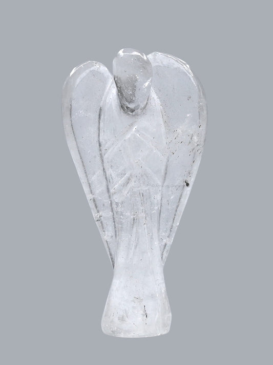 Amazing Gemstone Crystal Quartz Crystal Guardian Angel Figurines Ornament for Healing Birthstone, Decoration Statue (Hand Carved Pocket Gemstone Angel) (3 inch)
