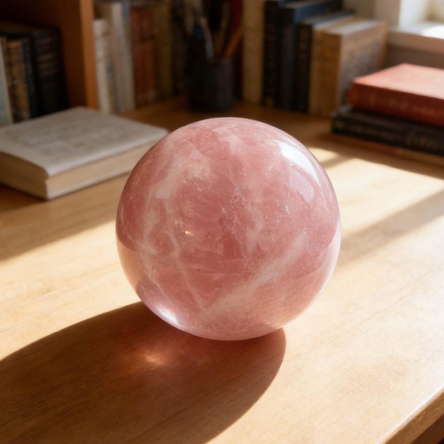AierCrystal Natural Stone Crystal Sphere Feng Shui Home Decoration Ball Positive Energy Scrying Orb for Meditation Tool for Spiritual Space Purification Globe Diameter 4-5cm Pink Crystal Sphere