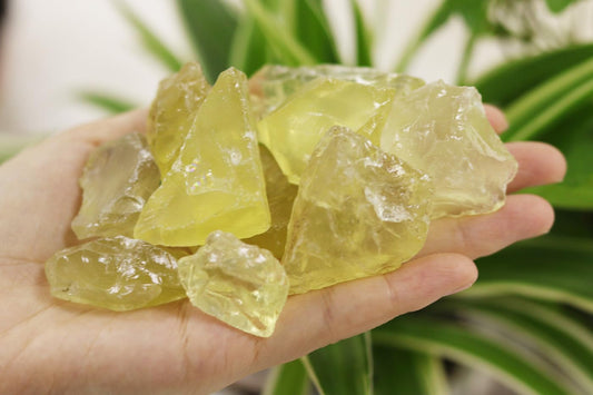 YATOJUZI Citrine Bulk Natural Healing Crystals Raw Rough Stones Sets for Cabbing Tumbling Cutting Lapidary Polishing Reiki Crystal Healing Wire Wrapping Decoration Gemstone 0.45lb
