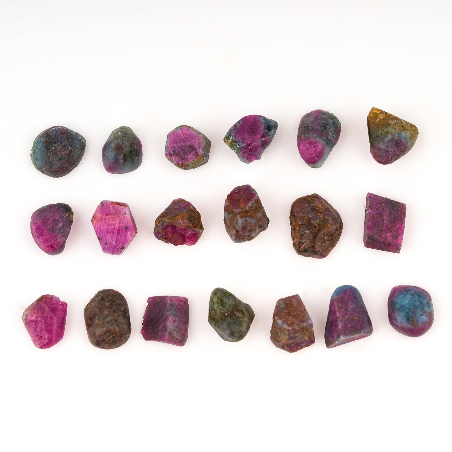 ColouredRocks 50 carats Ruby Kyanite Crystals, Raw Stones, Rough Gemstones, Jewelry Making Supply, Cabbing, Polishing, Cutting, DIY, Crafts (16-18pcs) (5-10mm)
