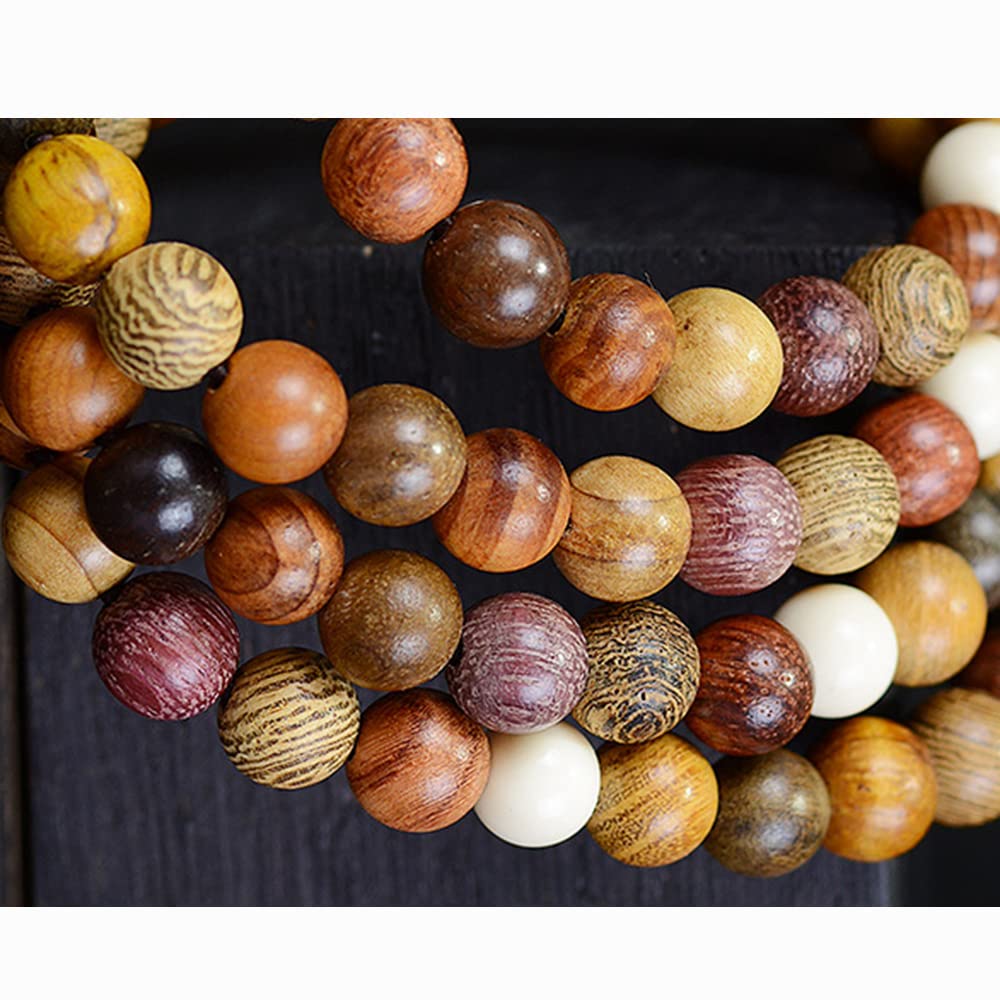 CarpenterC 500pcs 10mm Gorgeous Natural Round Polished Rosewood Loose Beads for Jewelry Making DIY Handmade Crafts