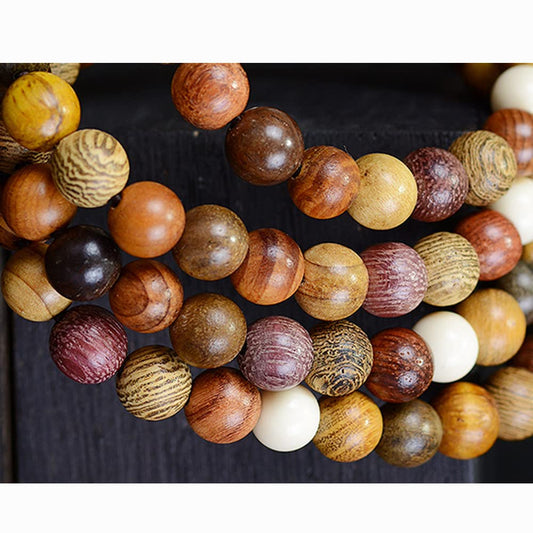 CarpenterC 500pcs 10mm Gorgeous Natural Round Polished Rosewood Loose Beads for Jewelry Making DIY Handmade Crafts