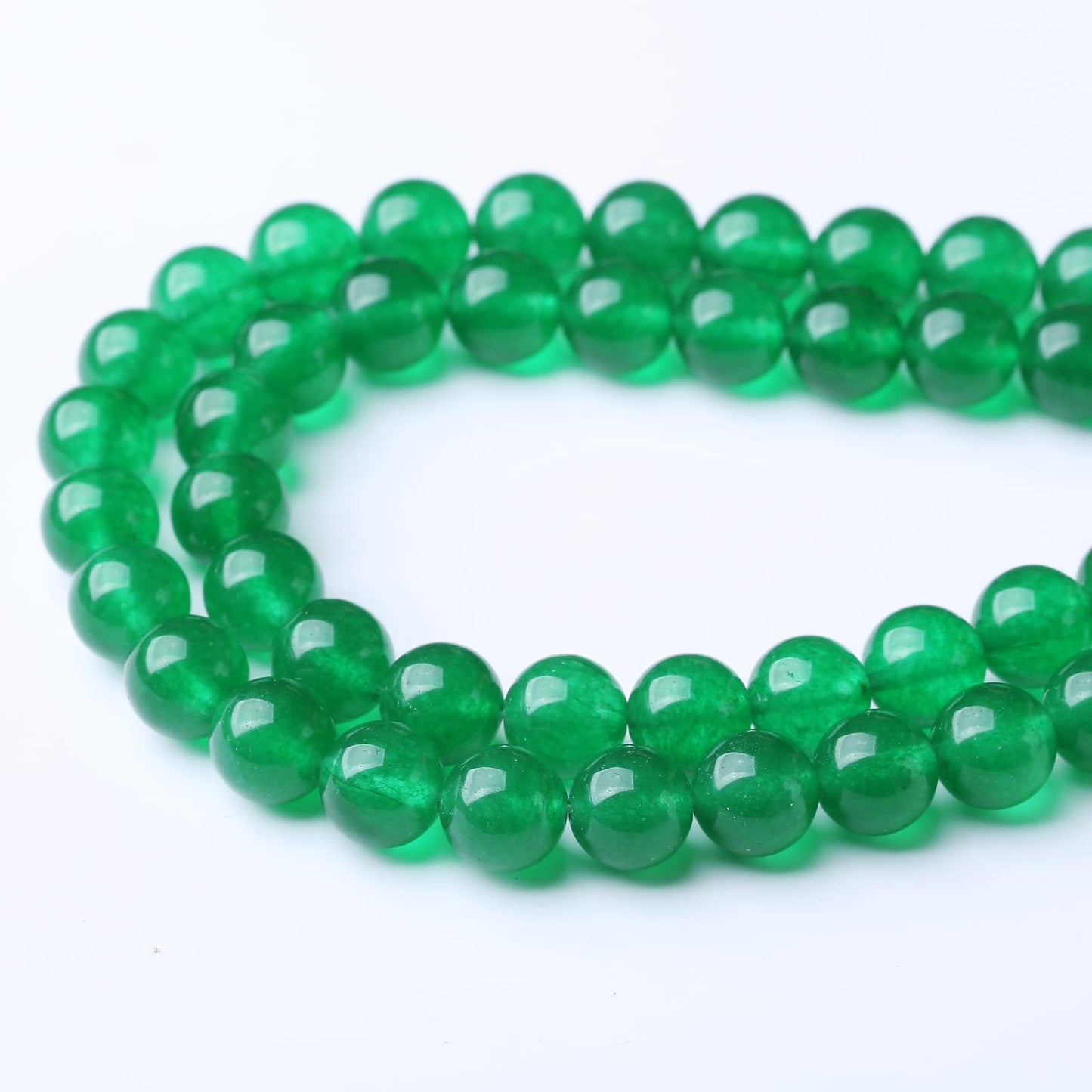 60PCS 6MM Natural Green Chalcedony Stone Beads Energy Healing Beads for DIY Jewelry Bracelet Necklace Making for Jewelry Making15Inch