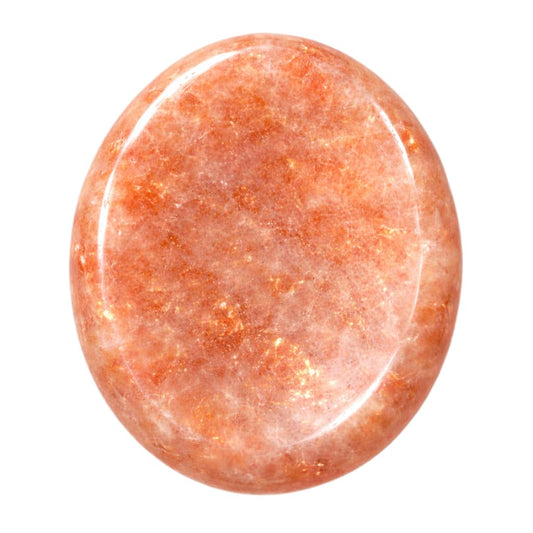 Wholesalegemshop Sunstone Thumb Worry Stones Metaphysical Gemstone Crystal Healing Reiki Men Women Gift FENG Shui Positive Energy Love Wellness Palm Stones Wicca Powerful