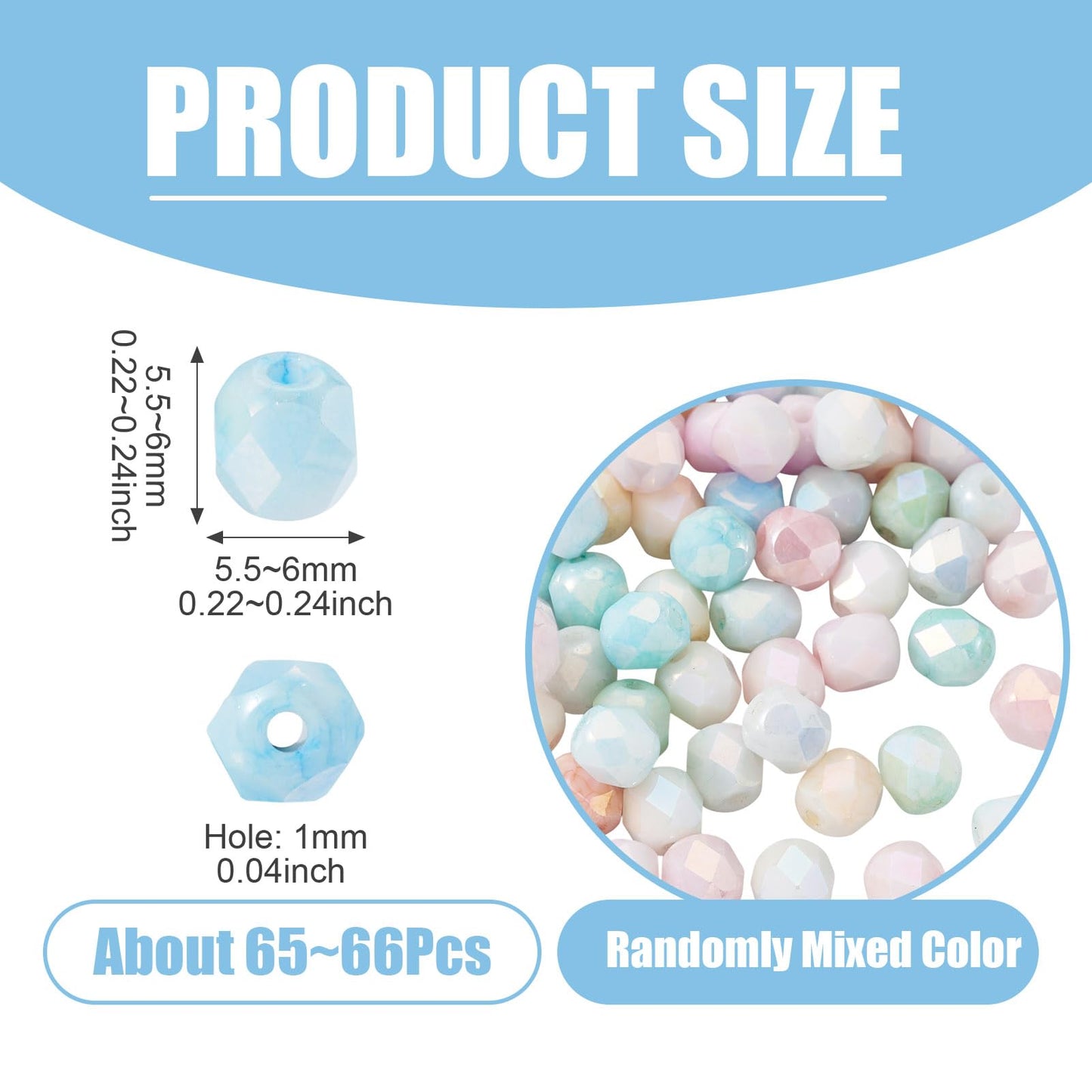 Elecrelive 65Pcs Barrel Glass Beads Jewelry Making, Faceted Crystal Beads Imitation Jade Gems for Bracelet Necklace Jewelry DIY Crafts Supplies