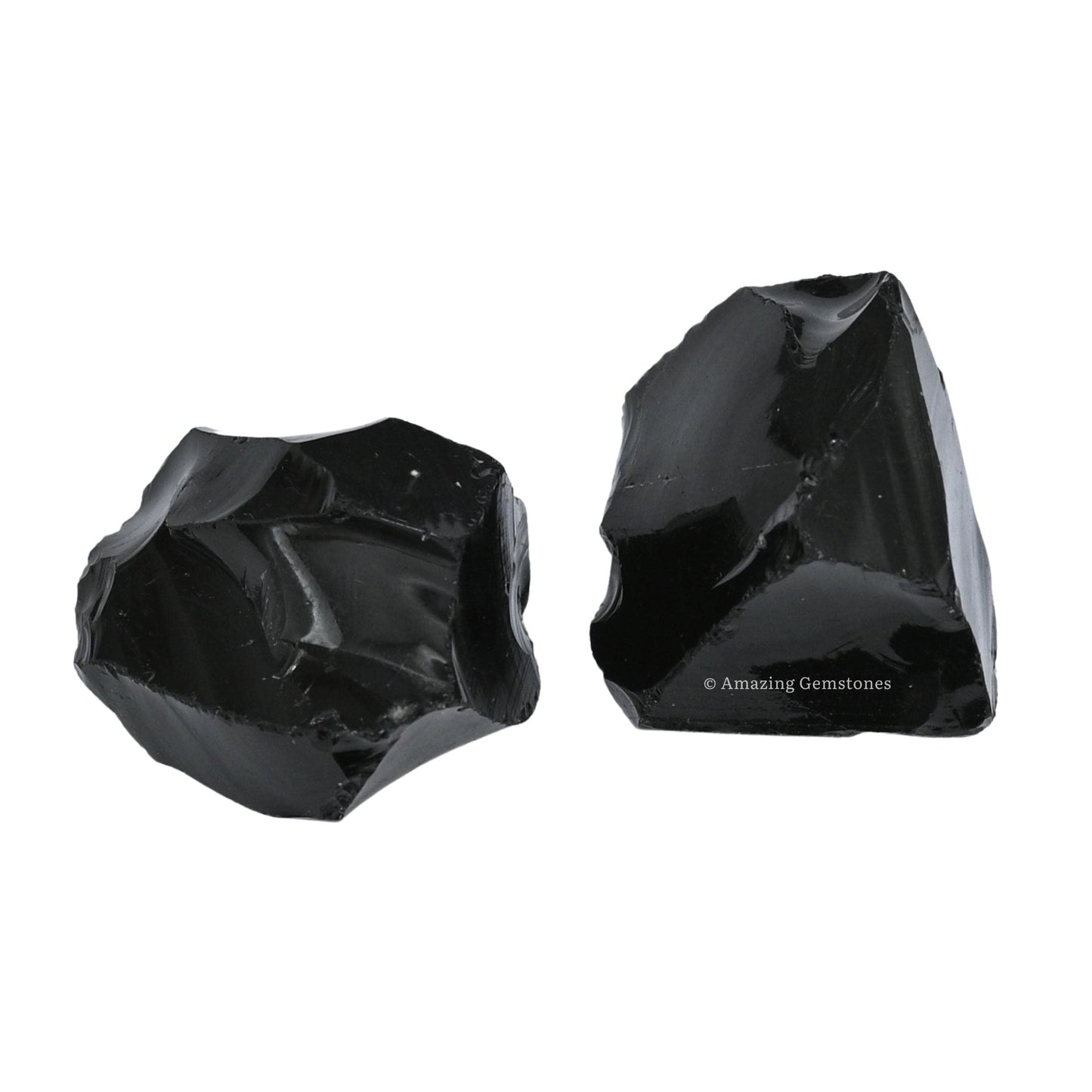 Amazing Gemstone Black Obsidian Raw Crystals and Healing Stones, Natural Rocks for Tumbling and DIY Raw Stones and Crystals (1 LB)